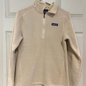 Patagonia Women's Better Sweater 1/4 Zip Pullover cream color